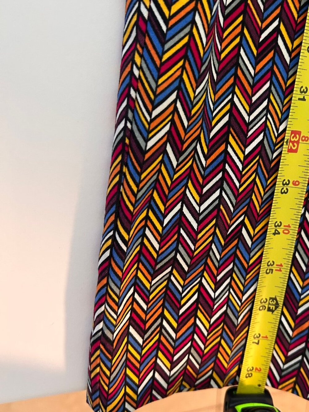 Peck & Peck Multicolor Herringbone Print Ankle Pants Womens 8 Stretch Pull On - Picture 7 of 8